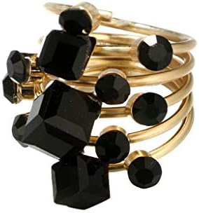 Anel de casamento vintage do anel de casamento vintage de feminino anel de engajamento de cristal preto para mulheres Promise de zirconia