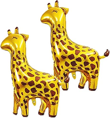 2pcs girafas balões de girafas em forma de girafas balões para crianças para crianças de aniversário safari decorações de festas de festa