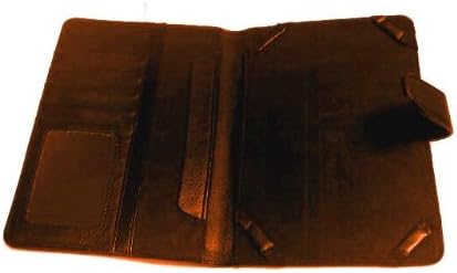 Navitech Genuine Brown Napa Leather Flip Open Book Style Case/capa compatível com o dispositivo comprimido Coby Kyros