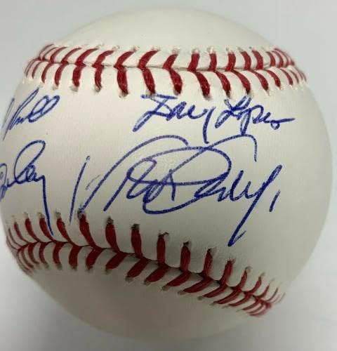 Dodgers WS 81 Infield assinado MLB Baseball Garvey Cey Lopes Russel PSA V63256 - Bolalls autografados