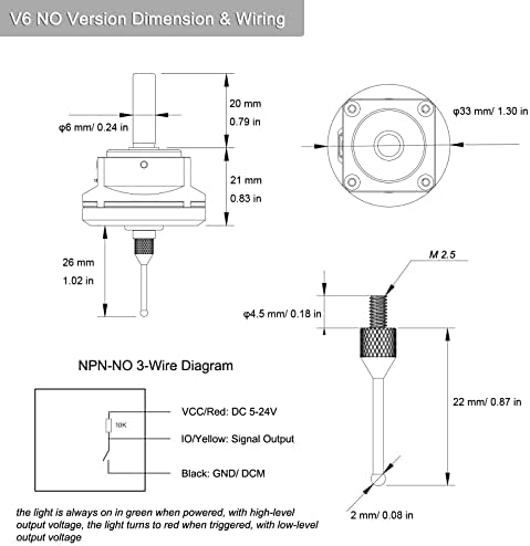 PGFUN CNC 3D Touch Probe Atualizado o eixo XYZ Anti-Roll Borge Finder Brinds Impermeadu