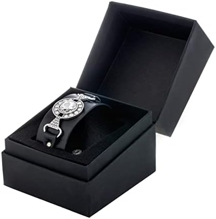 Pulseira de couro preto unissex de Borisoff - pulseiras de aço inoxidável para adolescentes - pulseira masculina - pulseiras de charme