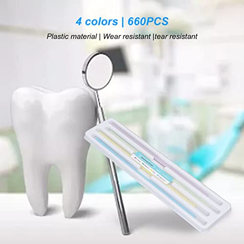 Kit de polimento dental de 60pcs, 4 cores de polimento dental plástico para limpar os dentes