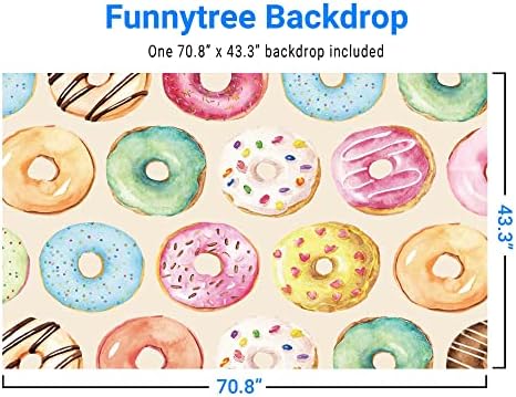 Funnytree donut Grow Up Cenário Sweet One 1st Birthday Party Supplies Decoration Girl Photography Background Photo Booth