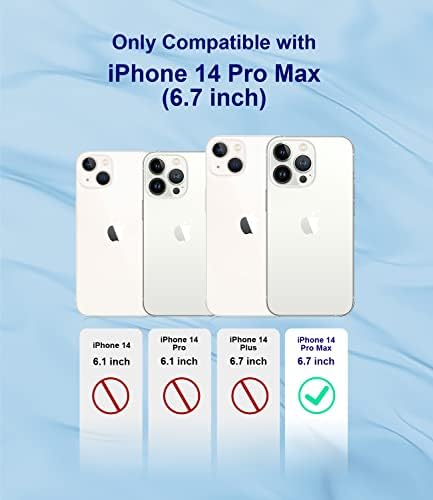 Hosgor Compatível com MagSafe iPhone 14 Pro Max Caso de carregamento sem fio, Luxury Plaking Camera Lens Protection Design TPU macio
