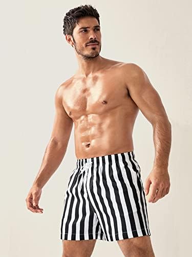 Turncos de natação listrados de oyoangle masculino masculino de praia de praia rápida shorts roupas de banho