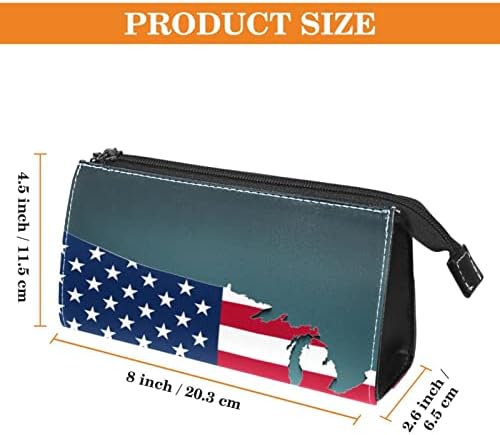 Tbouobt Cosmetic Bag for Women, Bolsas de maquiagem Bolsa de higiene pessoal espaçosa Gift, bandeira americana