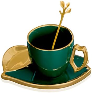 Yaywp Creative Personality Cup Creamic Caneca Luz de Luxo Casal Casal Cupo de Coffee e Picer Set