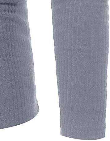 Jeke-DG Men Coubre a cor sólida Músculo interno superior de manga longa e confortável camiseta casual Crewneck Sweater de malha de