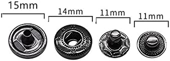 F fixadores de botão de níquel preto de 15 mm com figuradores de machine de imprensa manual, matrizes e ferramentas de perfuração