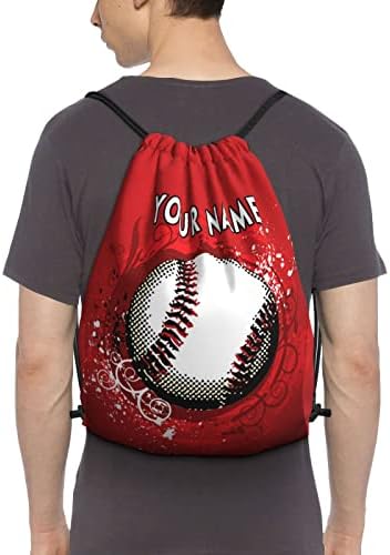Baseball Custom Drawstring Backpack Fashion Travel Sport Gym Bags