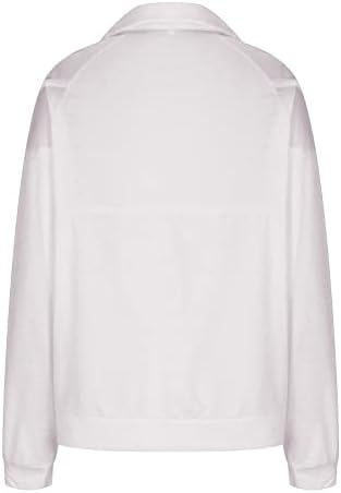 Sorto de outono para mulheres zíper Feliz Natal Tops casuais uniformes de manga longa camisetas para mulheres brancas
