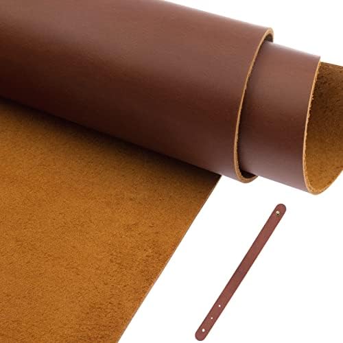 Jinruikj Bourbon Brown Tooling couro quadrado 1,8-2,0 mm de espessura e peças de couro de grã