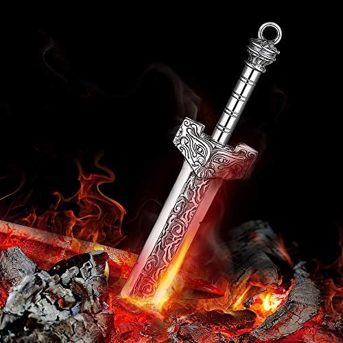 Colar de espada quebrada de ziwuark masculino de aço inoxidável Knight Sword deputados para homens e mulheres Jóias