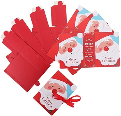 40pcs Apresenta casos de armazenamento para suprimentos de sobremesa de doces de aniversário Pretty Natal Biscoits Red Santa Holiday