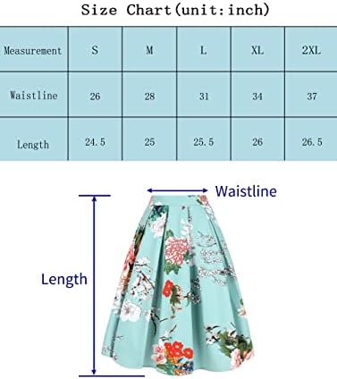 Tandisk feminino vintage feminina A-line PLEAT Midi Skirt com bolsos
