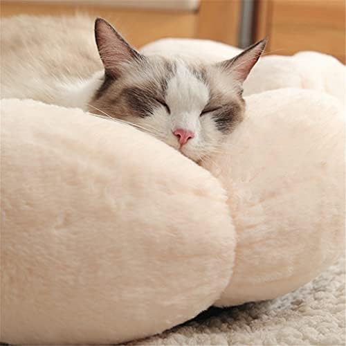 WXBDD FLOR ROUNS CATOS DIVERNO PLUSH CAUS PROBELHOS PET NEST para todas as estações Melhoram a cama de dormir de animais de estimação para gatos