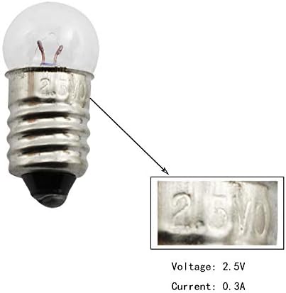 RURILIDADE 10-PACO E10 MINI BASEIRA BASE BASE DE BASE INDICADOR INDICADOR INCANDESCENTE BULBA LUZ ANTELECIDADA LUZING LAPLET PARA Experimento elétrico físico 2.5V 0,3A