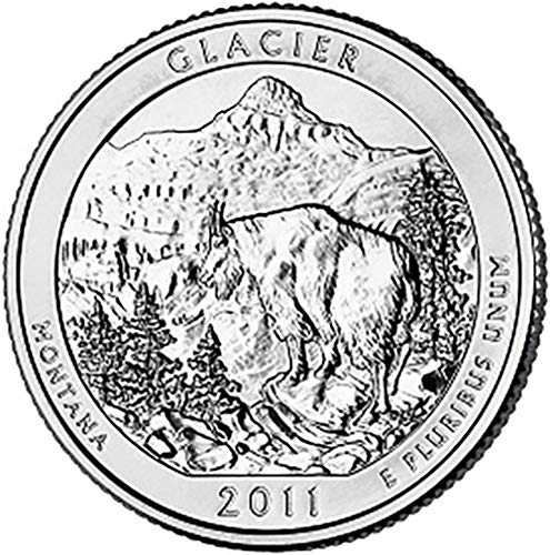 2011 D Bu Glacier Montana Parque Nacional NP Quarter Choice Uncirculou Us Mint