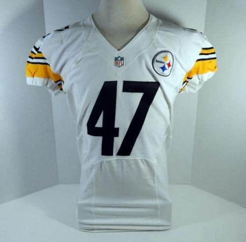 2013 Pittsburgh Steelers Peter Tuitupou 47 Jogo emitido White Jersey 46 DP21312 - Jerseys de jogo NFL não assinado usada