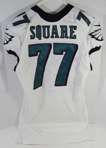 2014 Philadelphia Eagles Damion Square 77 Jogo emitido White Jersey 46+4 729 - Jerseys de jogo NFL não assinado usada