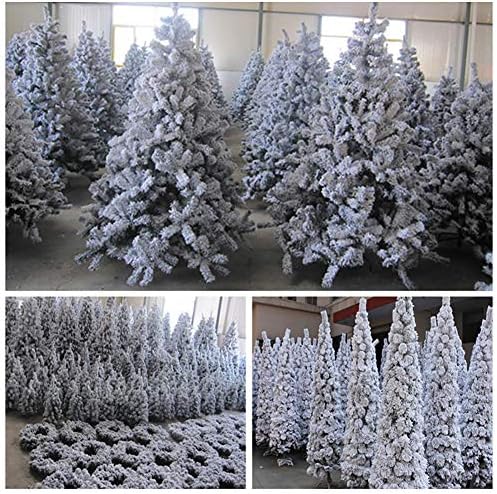 8,8 pés de neve/árvore de Natal artificial em plena, decoração de férias de pinheiro com arbas de natal premium com arbas de férias