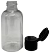 Fazendas naturais 2 oz Oz Boston BPA Garrafas livres - 8 Pacote de contêineres de reabastecimento vazio - Produtos de limpeza de óleos essenciais - Aromaterapia | Black Snap Caps - Feito nos EUA