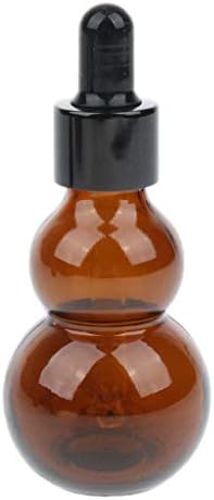 6pcs âmbar vazio de gotas de gotas de vidro recarregável para maquiagem de óleo essencial - 30 ml