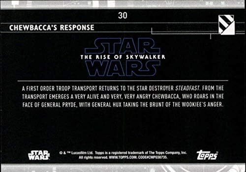 2020 TOPPS Star Wars The Rise of Skywalker Série 2 Purple 30 CHEWBACCA CARD