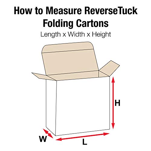 Aviditi RTC46 Reverse Tuck dobring Cartons, 4 7/8 x 2 1/16 x 4 7/8 , Kraft