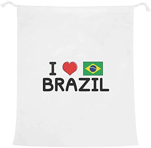 Azeeda 'I Love Brasil' Lavanderia/Bolsa de Lavagem/Armazenamento