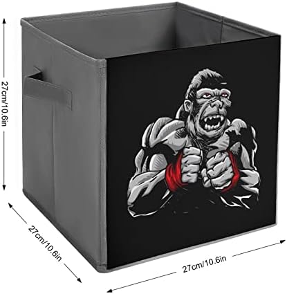 Gorila de lutas grandes caixas de armazenamento de cubos Bins dobráveis ​​Organizadores de armários de caixa de armazenamento