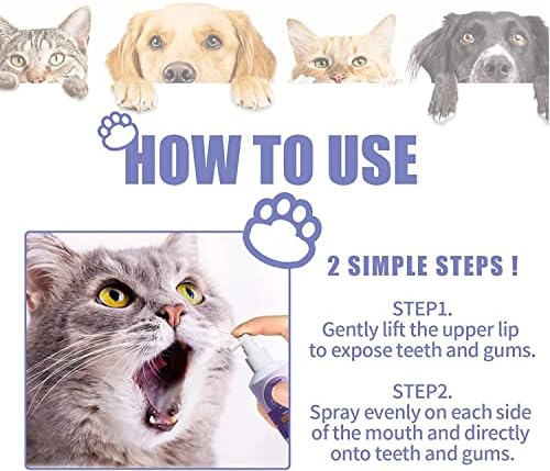 Spray de dentes limpos de animais de estimação, 2023New Pet Clean Toeth Cleaning Spray para cães e gatos, spray oral