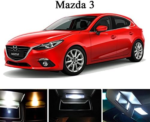 2004 - 2015 Mazda 3 lâmpadas de Xenon White LED para vaidade/Sunvisor