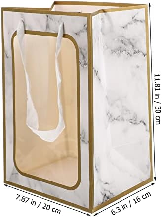 Valiclud 12 PCs Gold Handle Gift Gift Merchandise Bolsa de mármore Fillers de mármore Ing bolsa de aniversário Sacos de sacolas