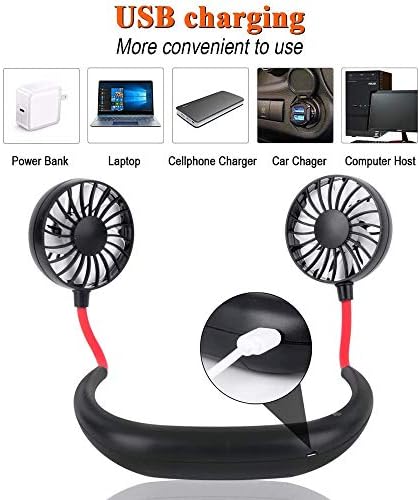 Cococo Fan portátil Mini Fan Fan 360 ° Ajuste USB Ventilador portátil Ventilador de pescoço pendurado Mini Sports