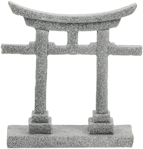 Ganazono japonês shinto torii portão aquário aquário torii miniature ornamento árvore de peixe tanque de tanques de decoração