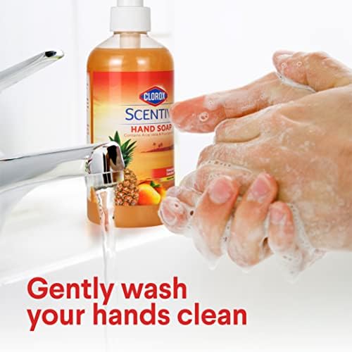 Sabão líquido e reabastecimento de manuais líquidos do Clorox Scentiva | Lavagem das mãos com Aloe Vera e Vitamina B5 | Refilagem