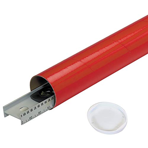 Caixas tubos de correspondência rápida com tampas, 2 x 6, vermelho,