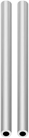 2PCs Tubos de metais de tubo redondo de alumínio de alumínio 300 mm de alumínio sem costura 6063 T5 11 mm /0,43 polegadas od
