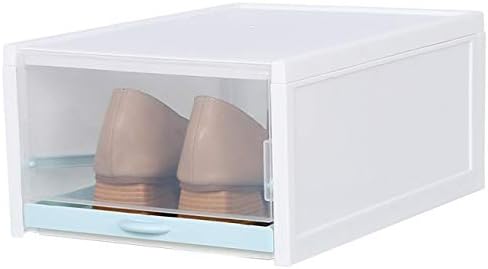 ANNCUS 3PCS / SET PLÁSTICA Caixa de armazenamento de sapatos de tração de plástico Caixa de contêiner transparente Caixas de sapatos empilháveis ​​Organizador de gabinete Drawer -