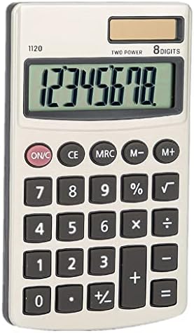 Calculadora de bolso de metal de mini calculadora sdfgh bateria de 8 dígitos Bateria e energia solar Dual Power Hand Carry Office Business Papelary