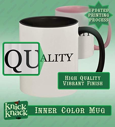 Presentes de Knick Knack pulsômetro - 11oz Hashtag Ceramic Colored Handle and Inside Coffee Cup Cup, preto