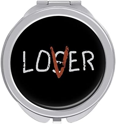 Loser Lover Compact Pocket Mirror Travel Travel Mirror dobrável Dobragem de dupla face 1x/2x GROGAÇÃO