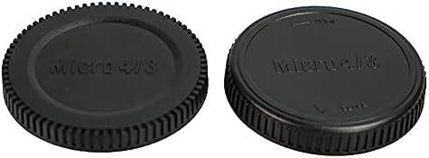 Niyi 2Sets, tampa do corpo da câmera e kit de tampa de tampa da lente traseira para M43 Micro Four Terceira câmera de montagem
