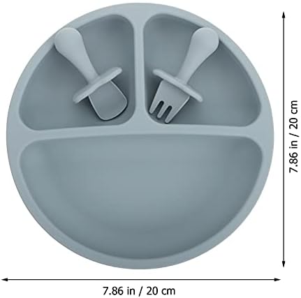 Conjunto de utensílios de silicone para Toddmomia 5 pontos Treinamento de utensílios de mesa de tabela alimentação alimentação