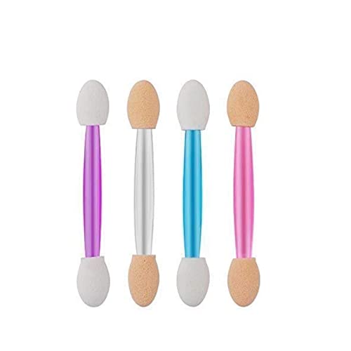 Aplicadores de esponja com contêiner 4 cores escovas de sombra Aplicador de maquiagem Brush redonda macia