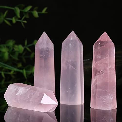 Rose Quartz Terapêutico Energia Pilar Meditação Meditação Cura Cristal Psyllium Psyllium