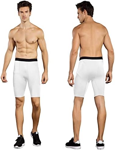 Shorts de compressão Niksa Men 3 pacote, roupas íntimas de compressão para homens atléticos com bolsos, executando shorts de fitness