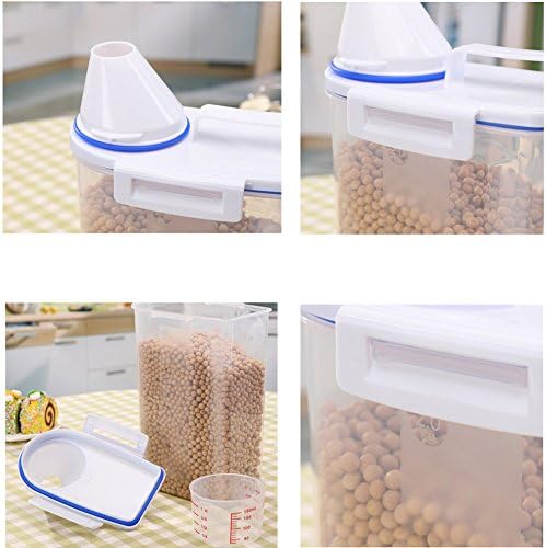 Recipientes de armazenamento de vidro com tampas de armazenamento 2L Dispensador de alimentos plástico Caixa de cereal Cozinha